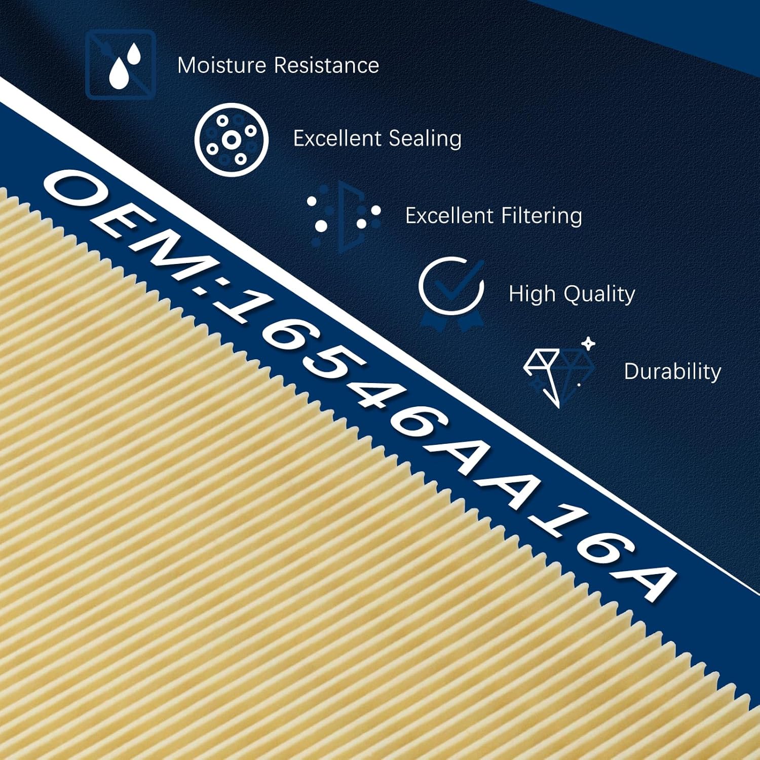 Subaru engine air filter 16546AA16A — view 5