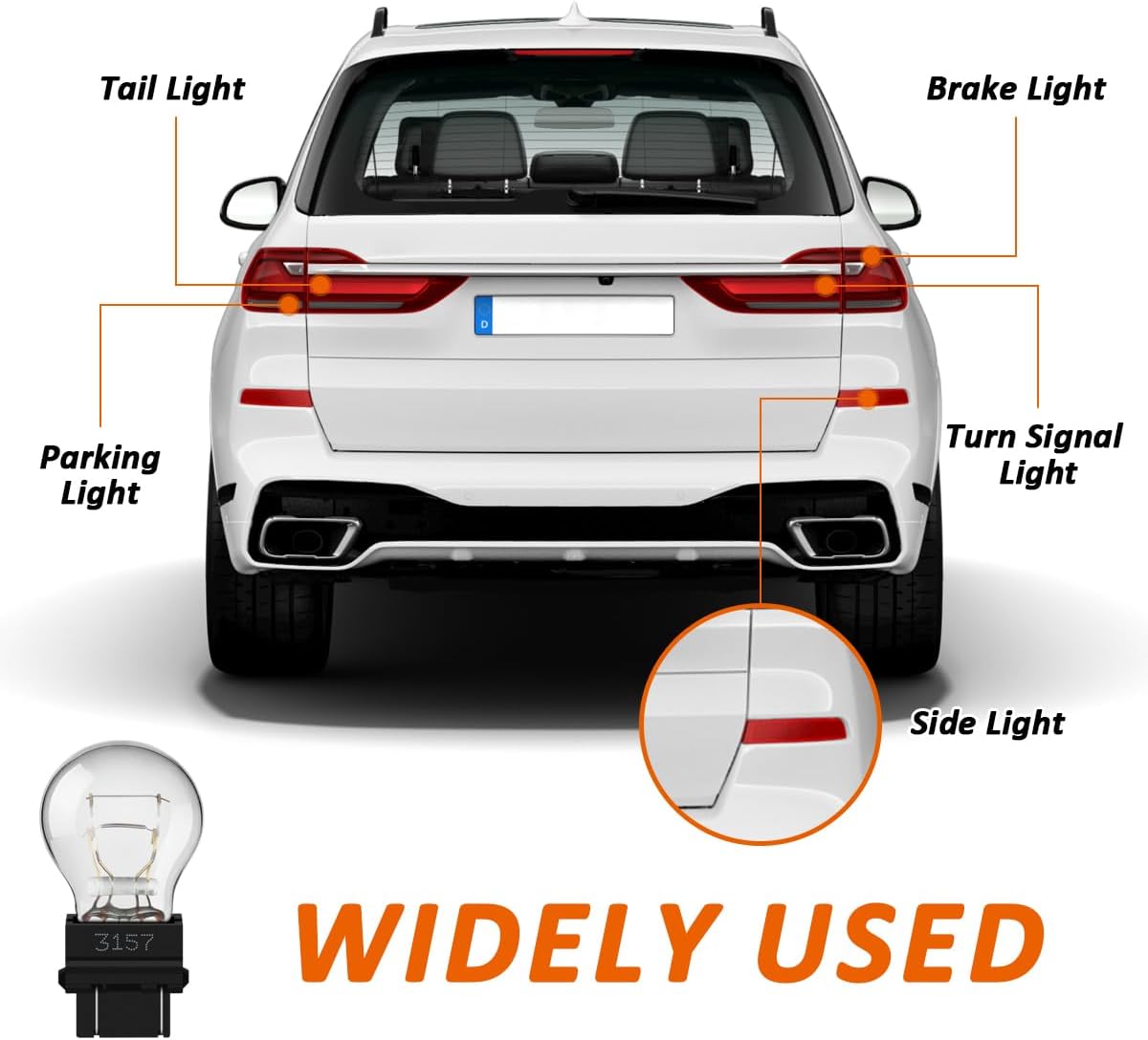 3157 tail/brake light bulb/Turn Signal Bulbs, — view 5