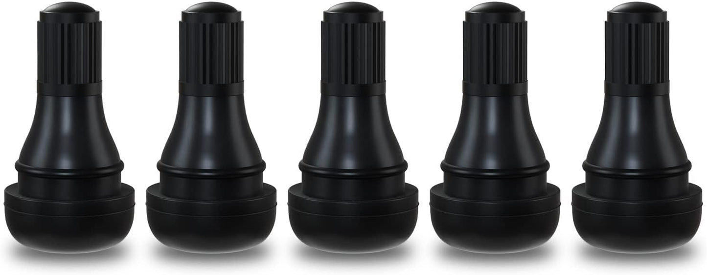 TR412 Rubber Snap-in Short Black Tyre — view 2