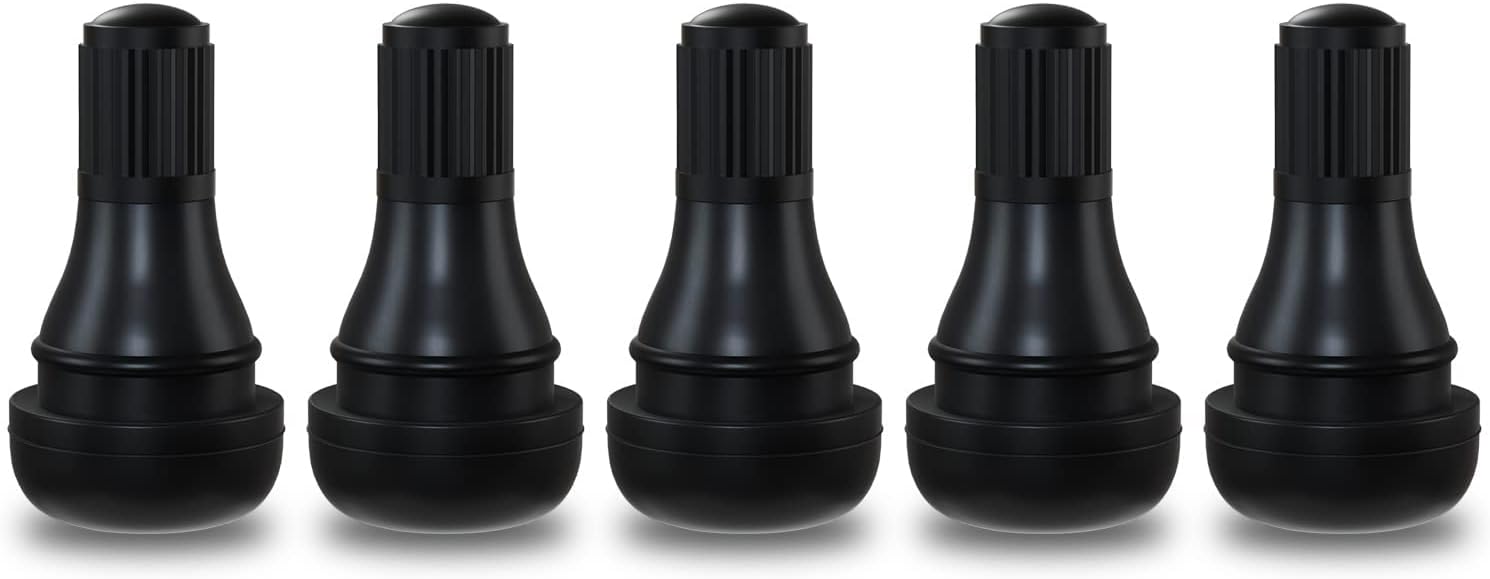 TR412 Rubber Snap-in Short Black Tyre — view 2