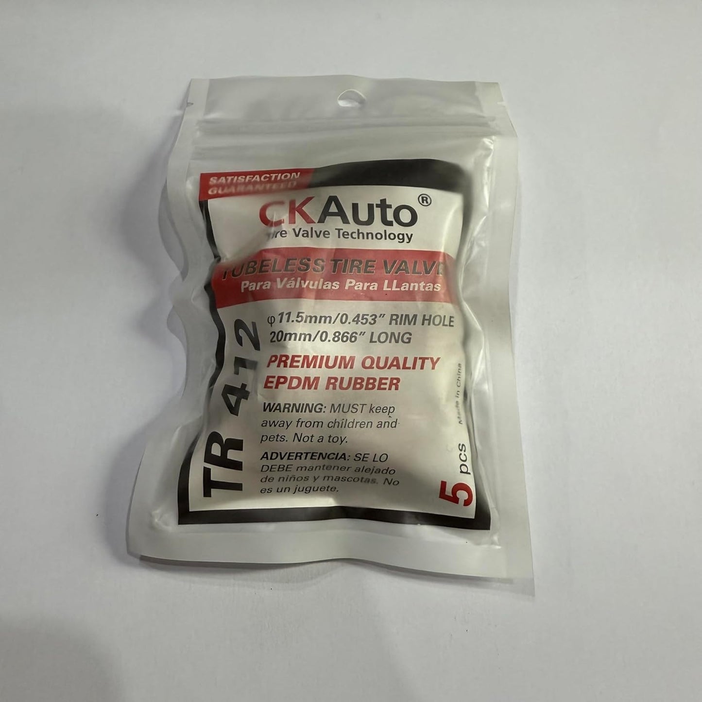 TR412 Rubber Snap-in Short Black Tyre — view 3
