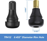 TR412 Rubber Snap-in Short Black Tyre — view 4