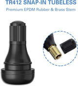 TR412 Rubber Snap-in Short Black Tyre — view 5