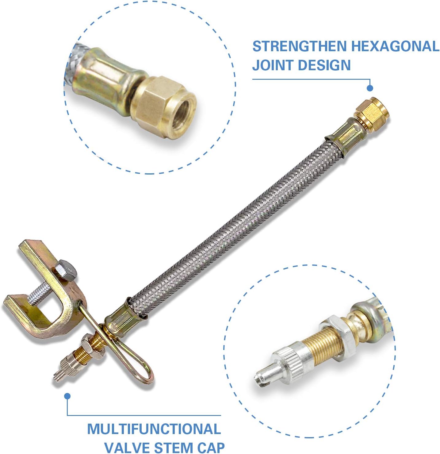 2 pcs 7/180mm Metal Valve Stem — view 3