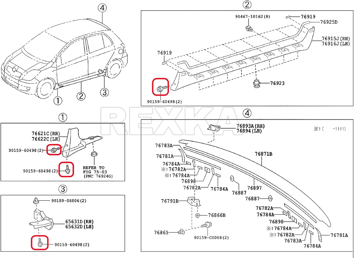 Toyota Lexus bumper splash shield screws 30 pack — view 8
