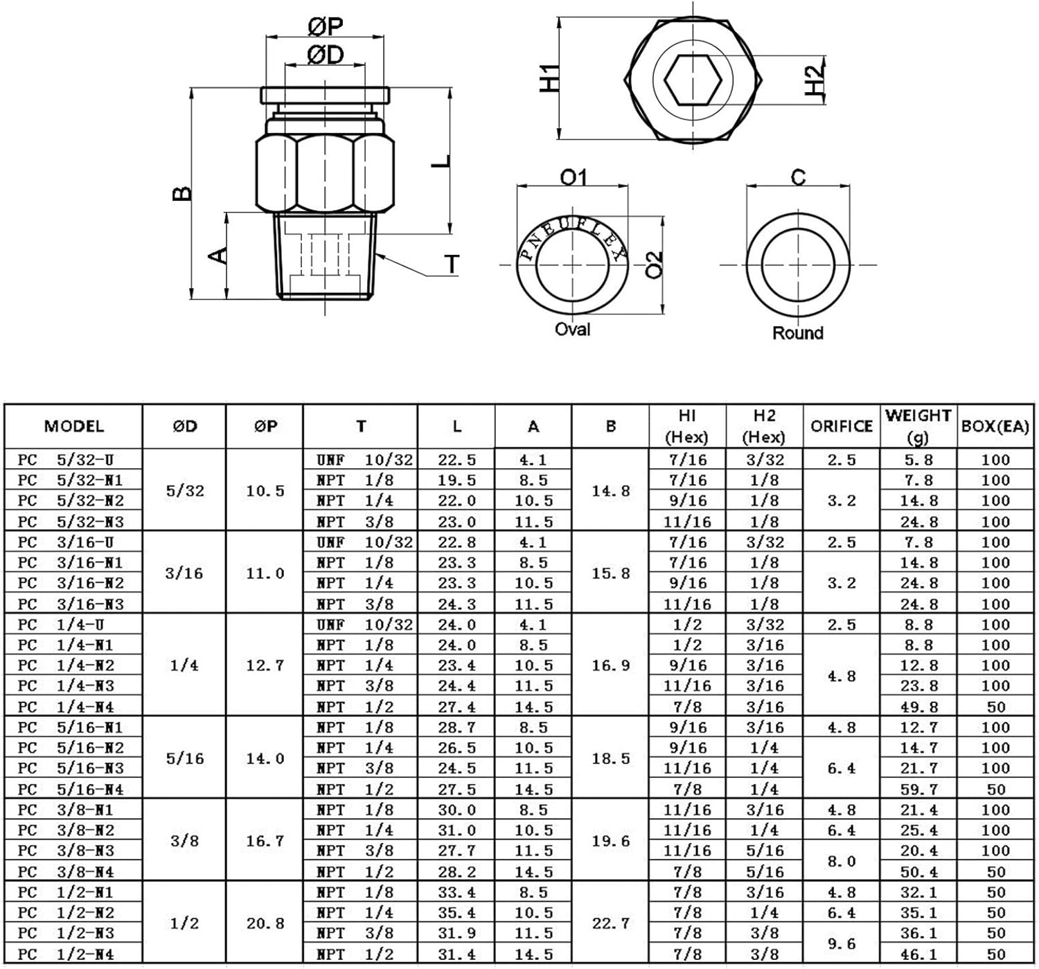 Push to Connect Tube Fitting PC — view 4