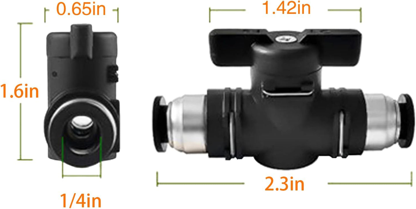 1/4 Push Connect Valve Pneumatic Ball — view 3