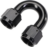 6AN 180 degree swivel coupler fitting black — view 2