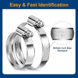 Worm gear hose clamps stainless steel 12 pack — view 7