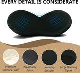 Memory foam car seat cushion black — view 7