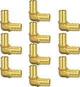 1/2 inch PEX brass elbow fittings 10 pack — view 2