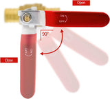 3/4 inch PEX brass shut off ball valve 10 pack — view 4