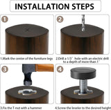 1/4 inch furniture levelling feet 12 pack — view 7