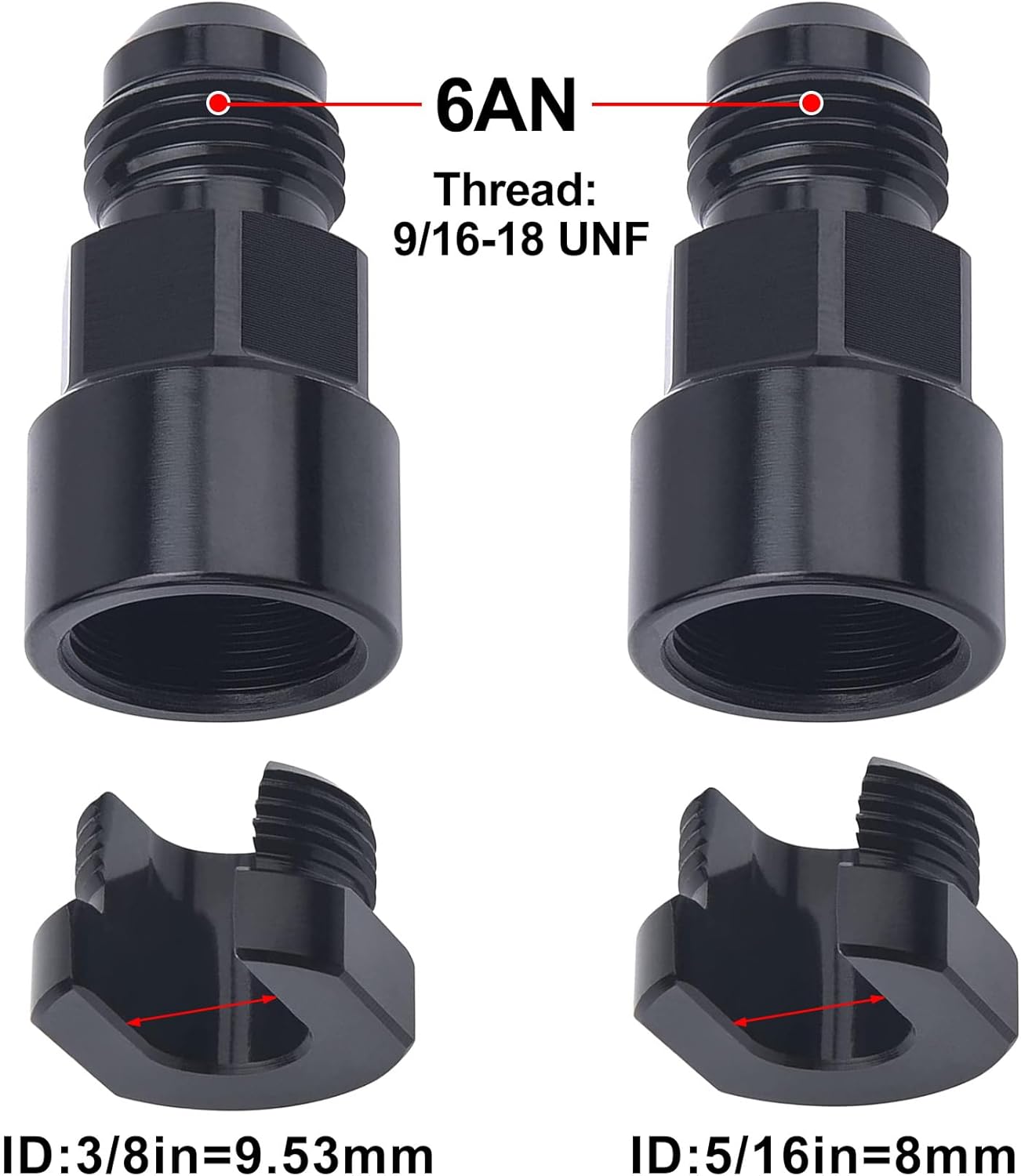 6AN EFI fuel rail quick-disconnect fitting — view 3