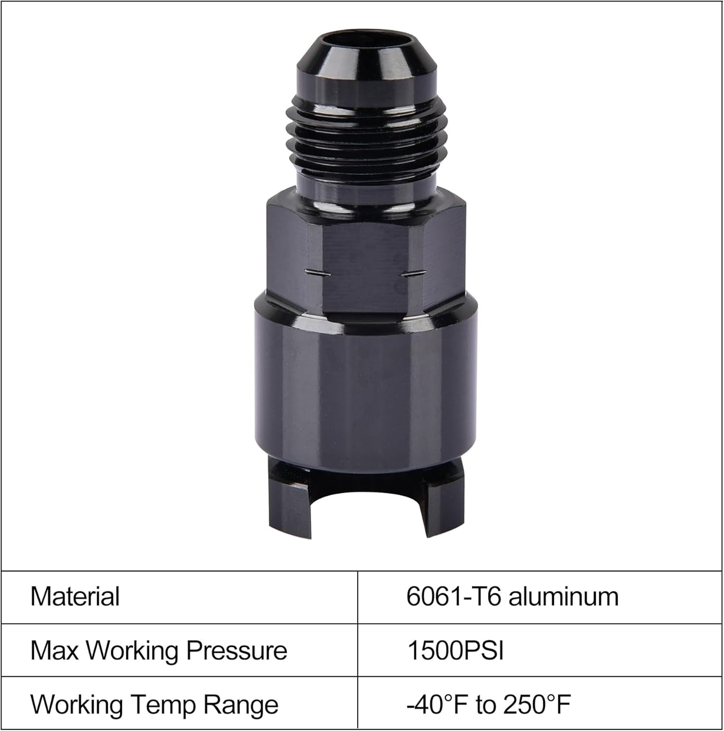 6AN EFI fuel rail quick-disconnect fitting — view 4