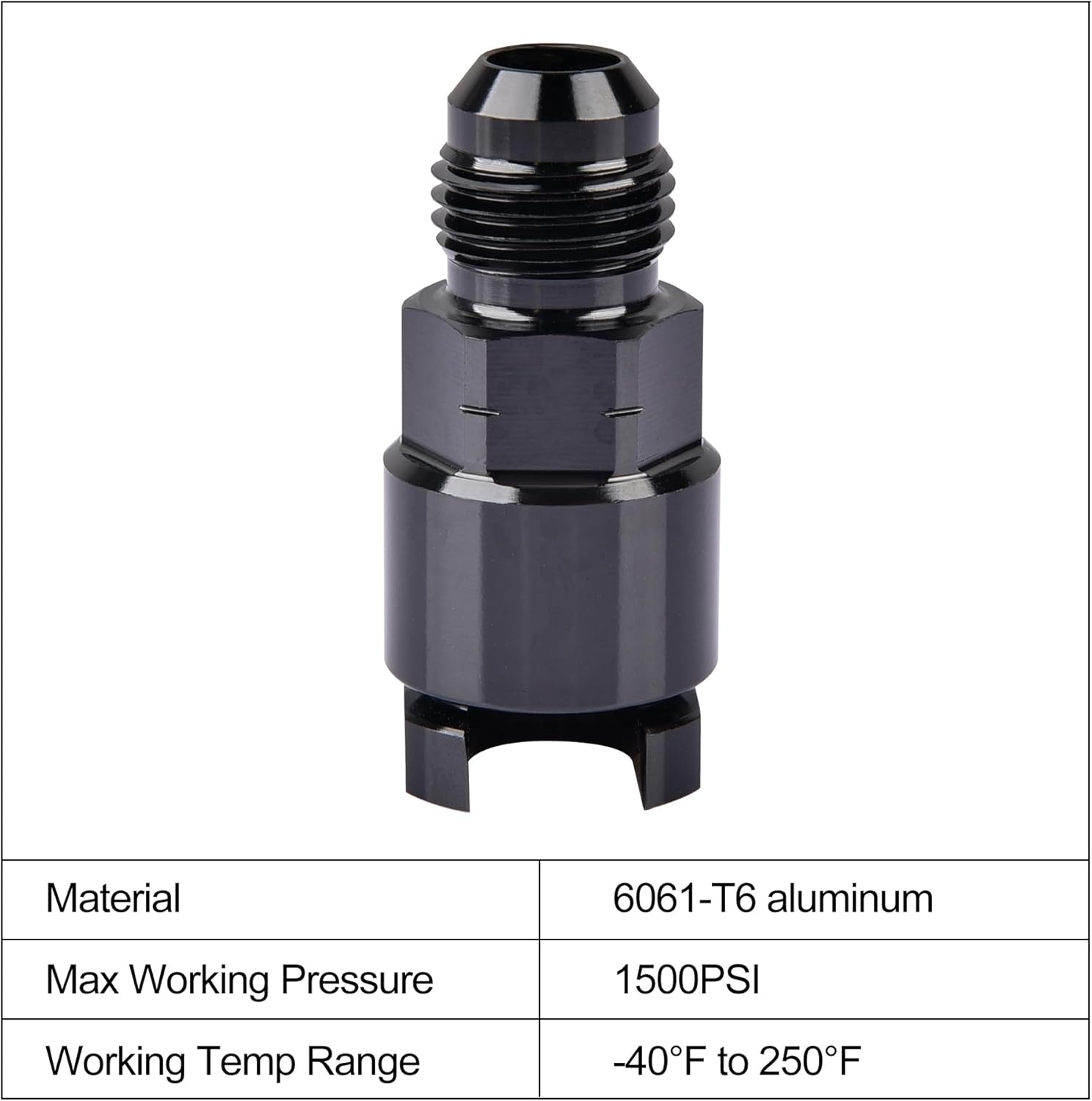 6AN EFI fuel rail quick-disconnect fitting — view 4