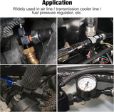 6AN swivel gauge port fuel fitting aluminium — view 6