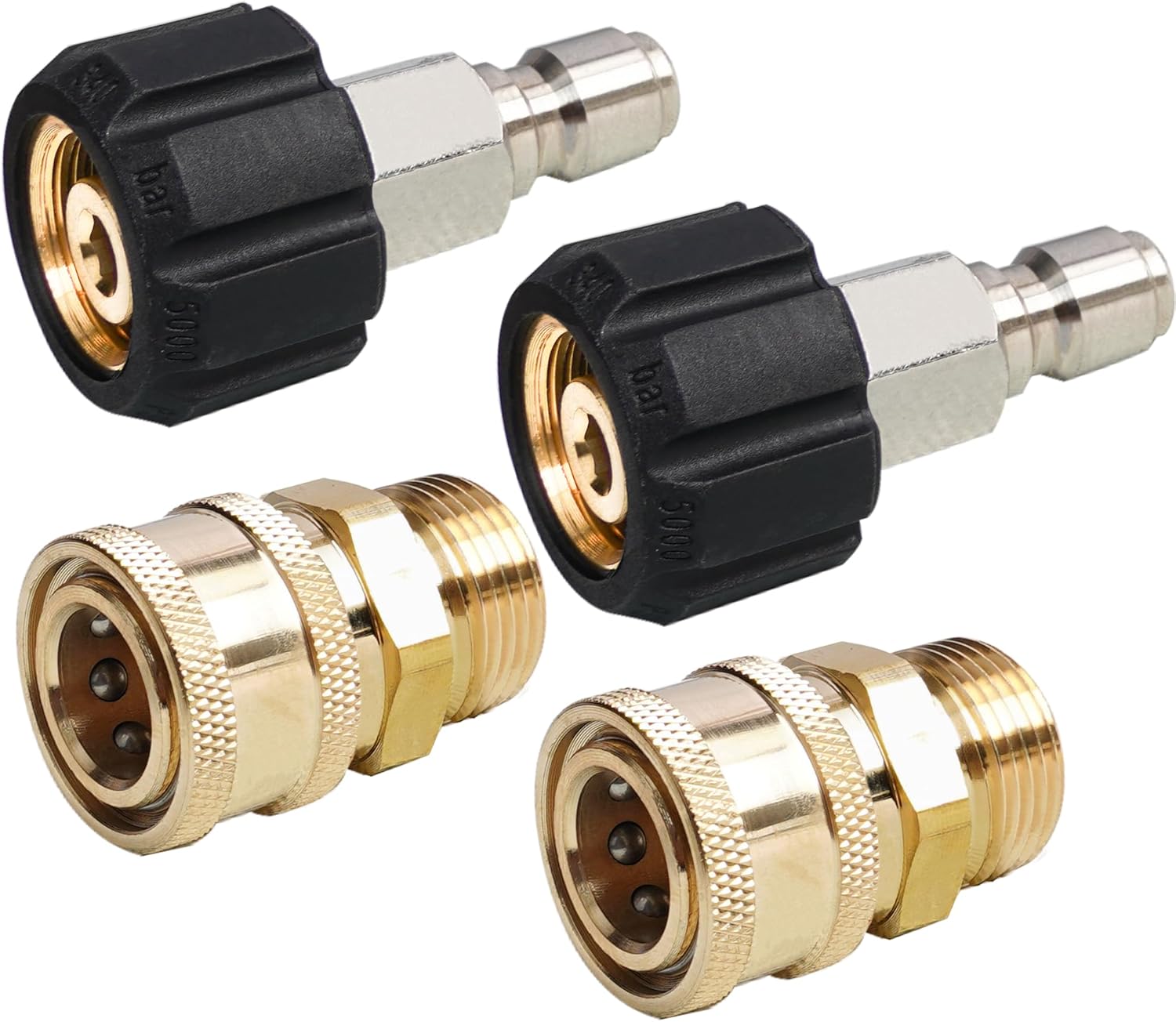 Pressure washer quick connect M22 2 set — view 2