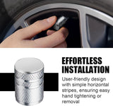 Metal tyre valve stem caps 5 pack silver — view 6