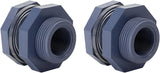 3/4 inch PVC bulkhead fitting 2 pack — view 2