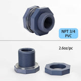 3/4 inch PVC bulkhead fitting 2 pack — view 4