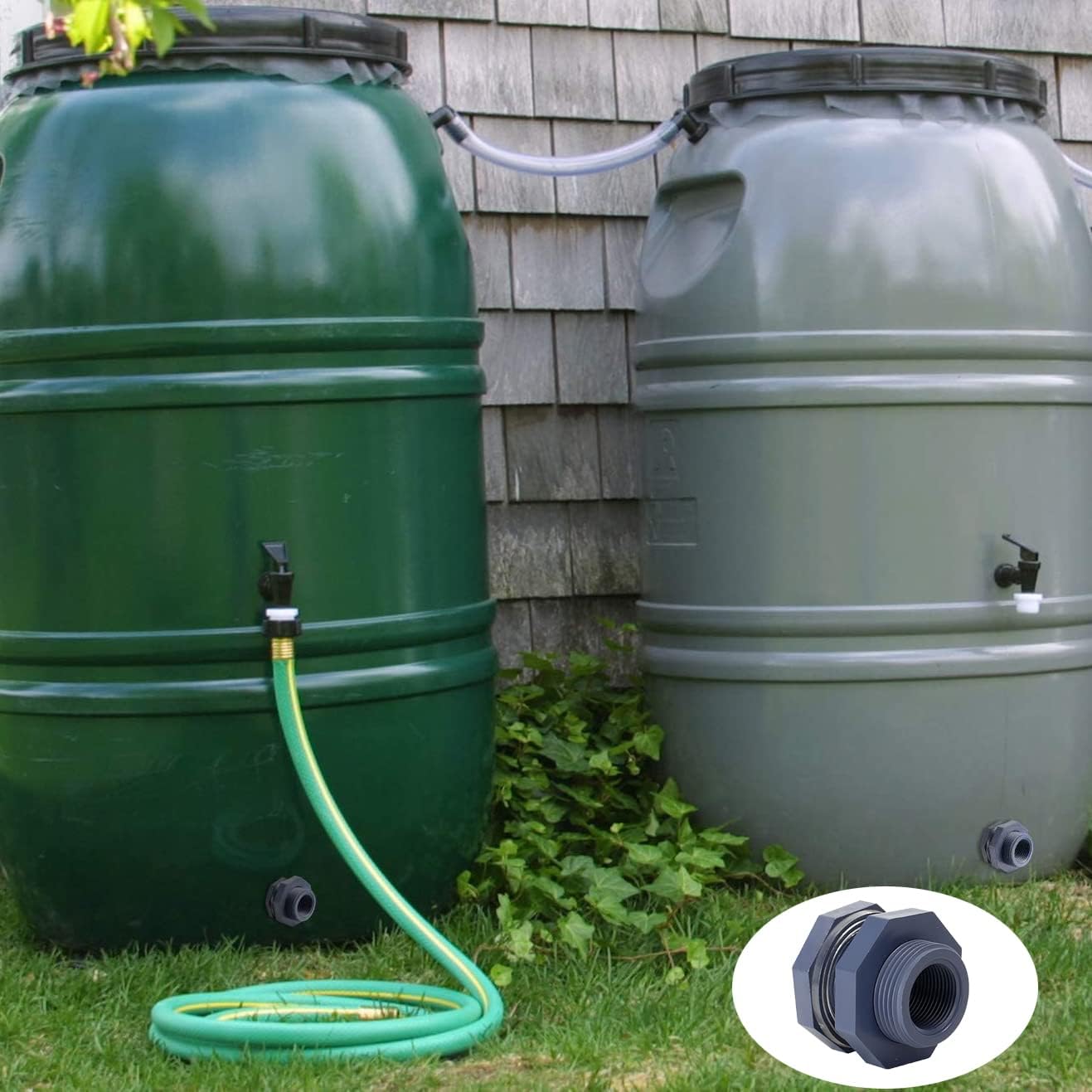 3/4 inch PVC bulkhead fitting 2 pack — view 6