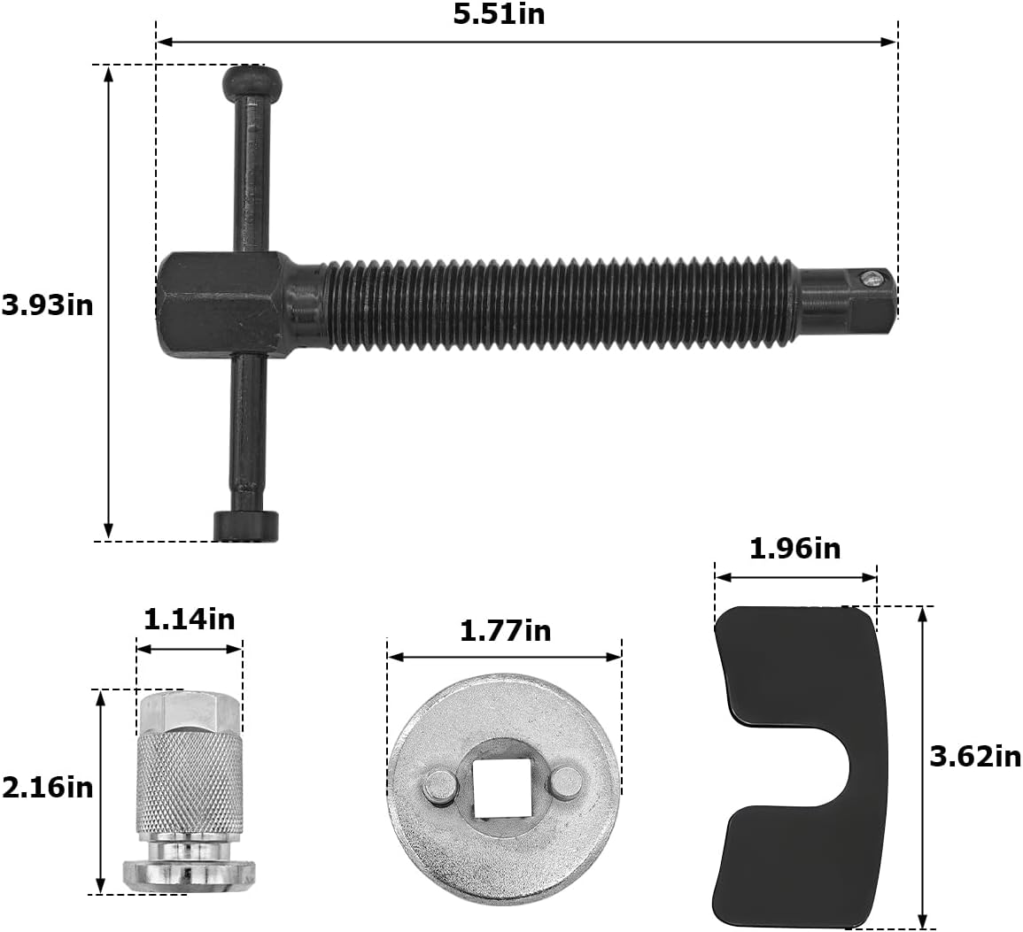 Brake caliper piston wind back tool set — view 3