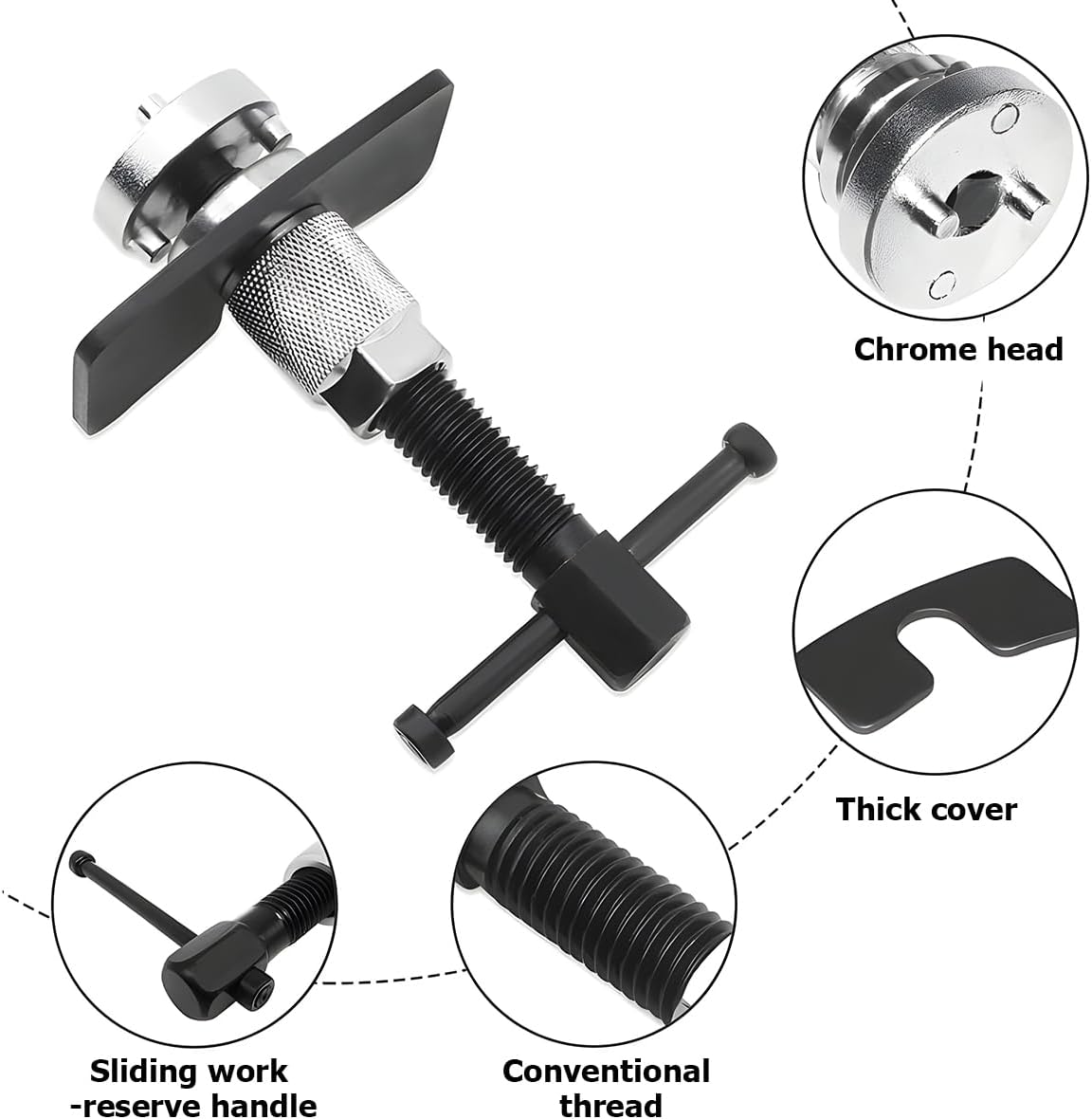 Brake caliper piston wind back tool set — view 4