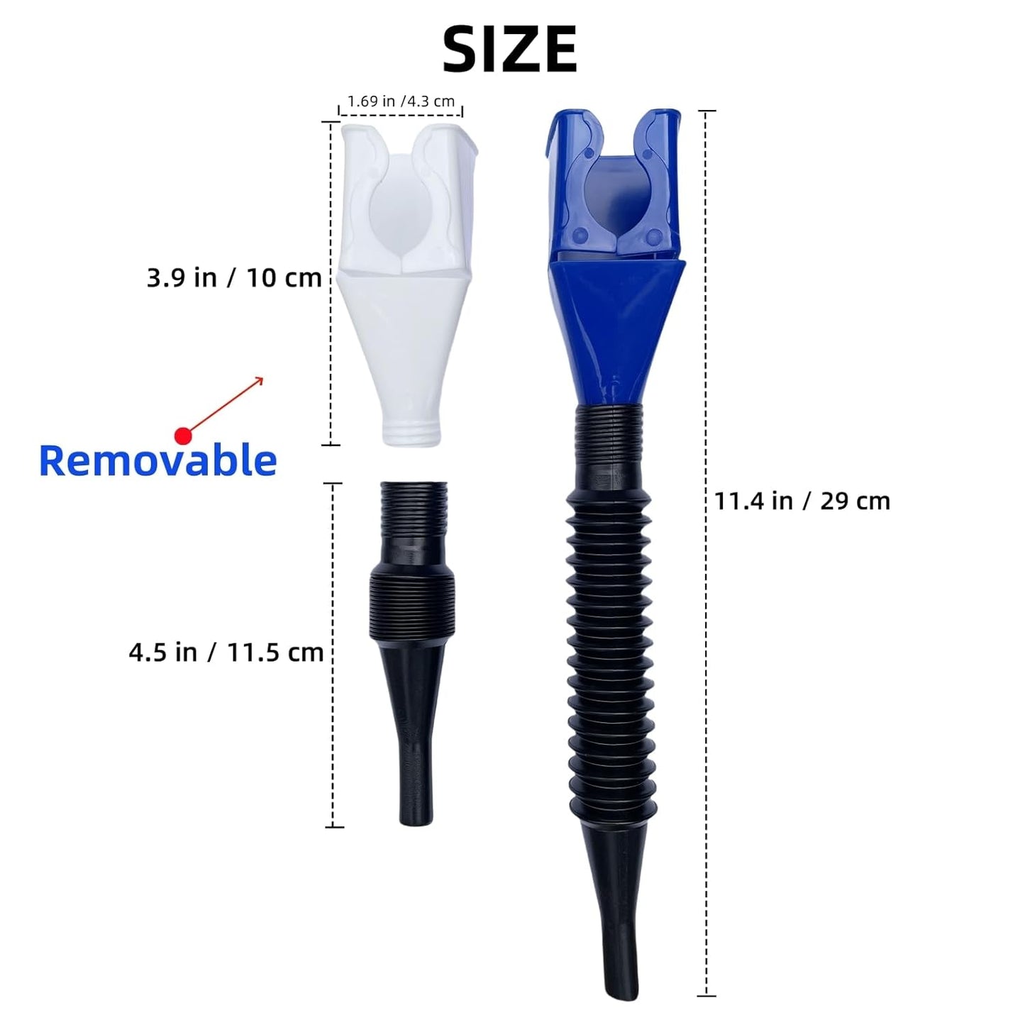 Retractable automotive fuel funnel 2 pack — view 4