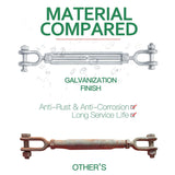 1/4 inch jaw jaw galvanised turnbuckle — view 6