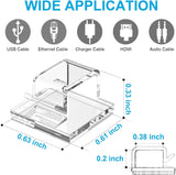 Adhesive cable clips 100 pack clear — view 3