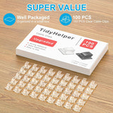 Adhesive cable clips 100 pack clear — view 4