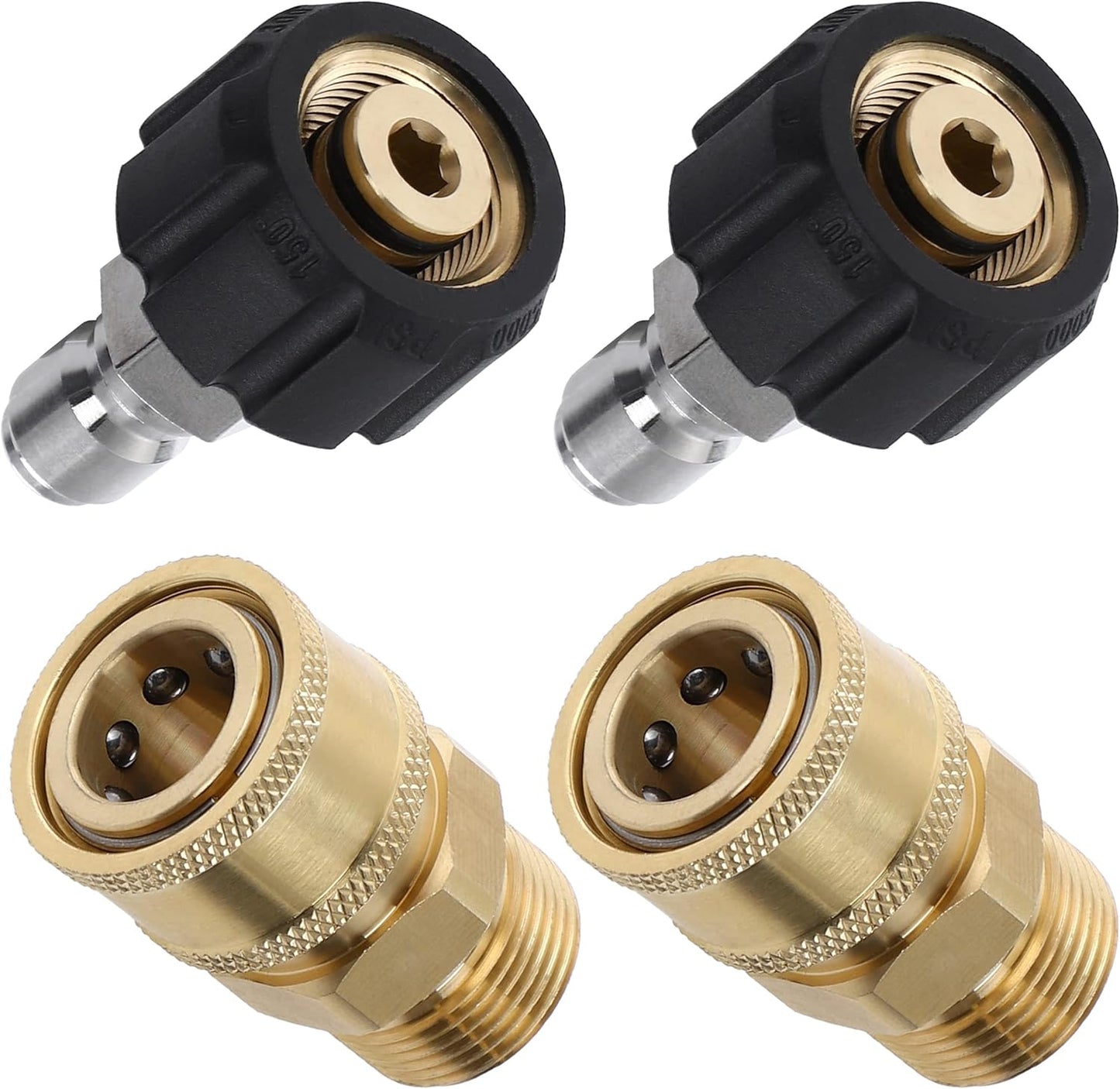 Pressure washer adapter set M22 4 pcs — view 2