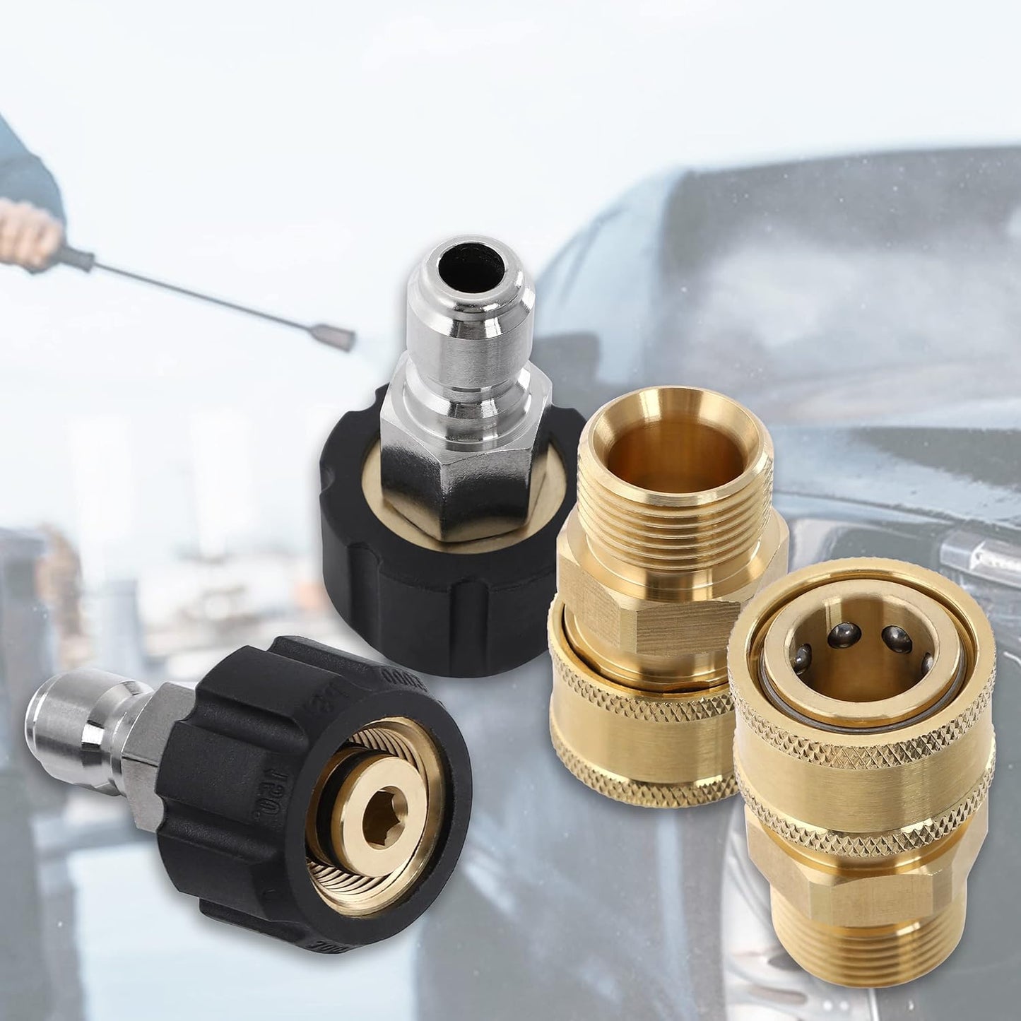 Pressure washer adapter set M22 4 pcs — view 7
