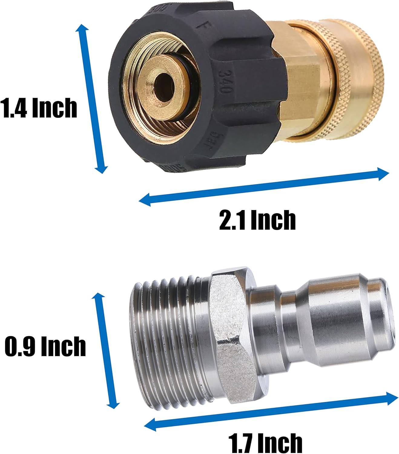 Pressure washer adapter M22 quick connect — view 5