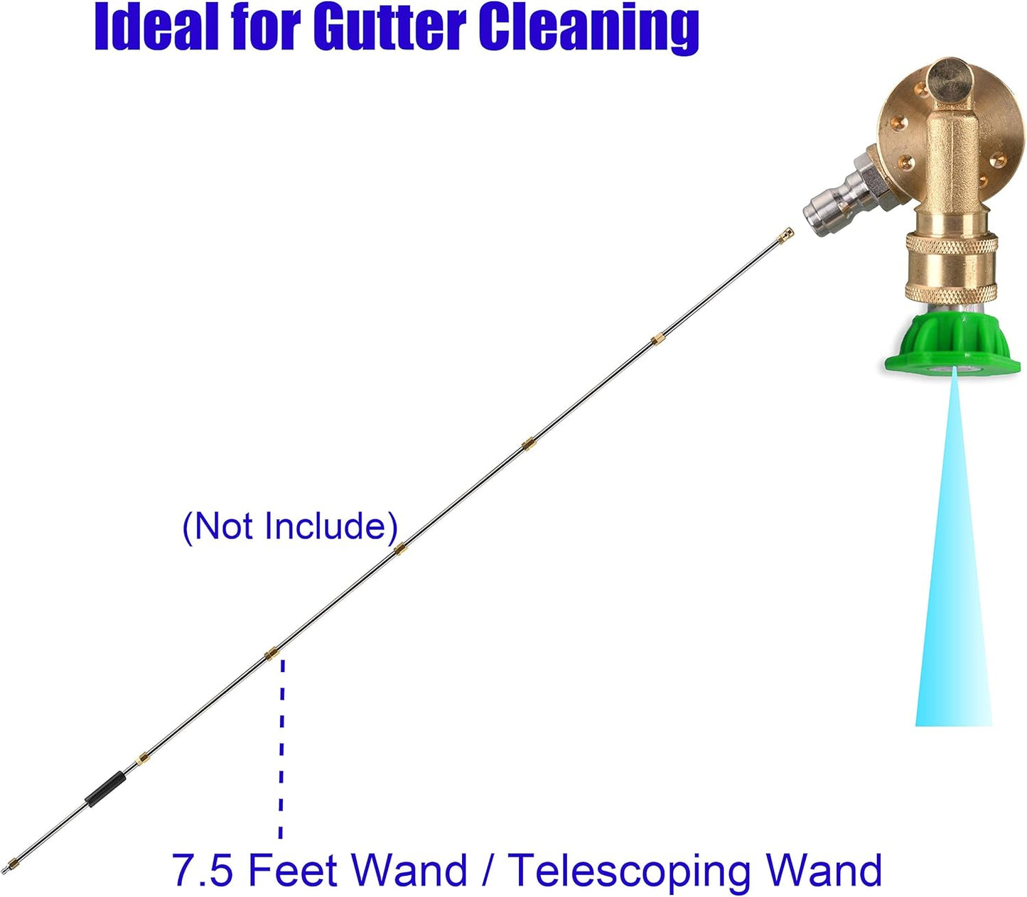 Pivoting Coupler for Pressure Washer Tips, — view 4