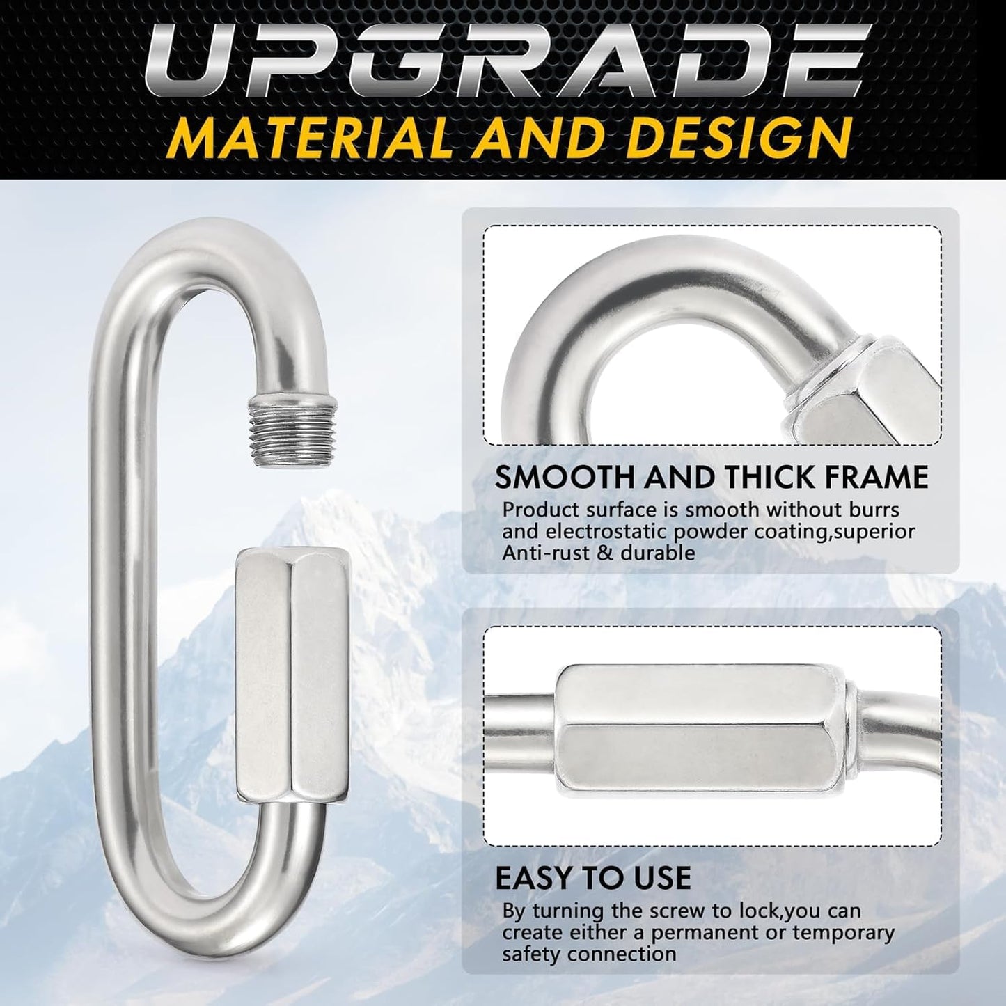Stainless Steel Chain Quick Links — view 5