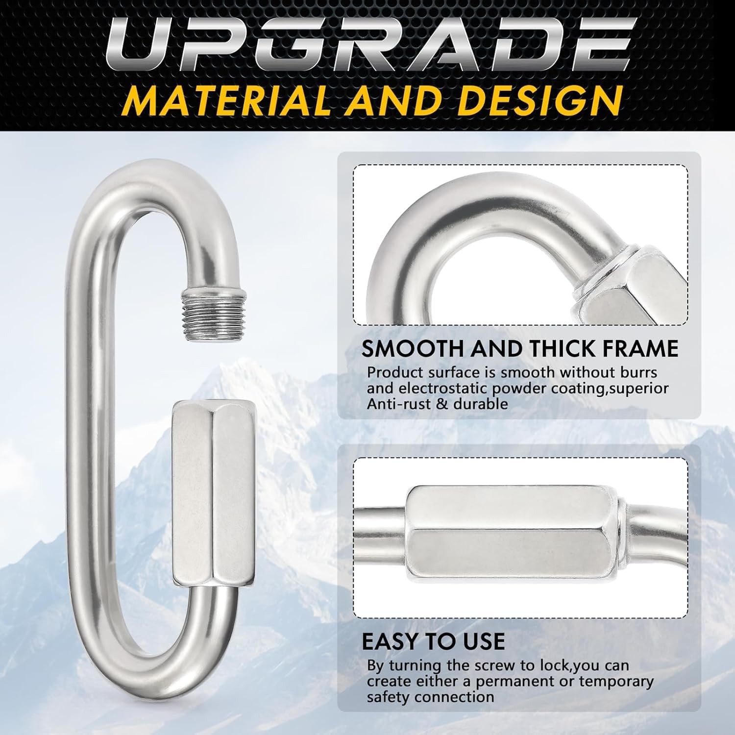 Stainless Steel Chain Quick Links — view 5