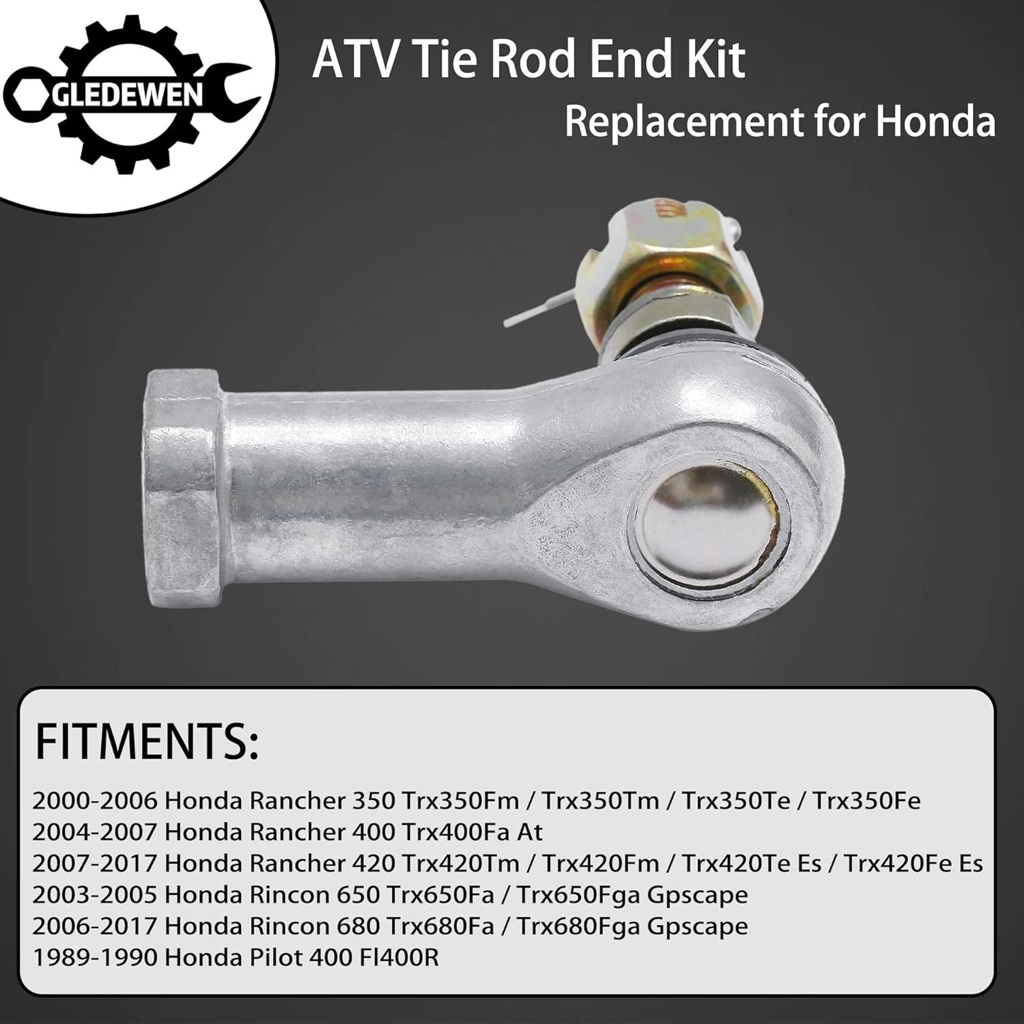 Honda Rancher tie rod end ball joint kit — view 3