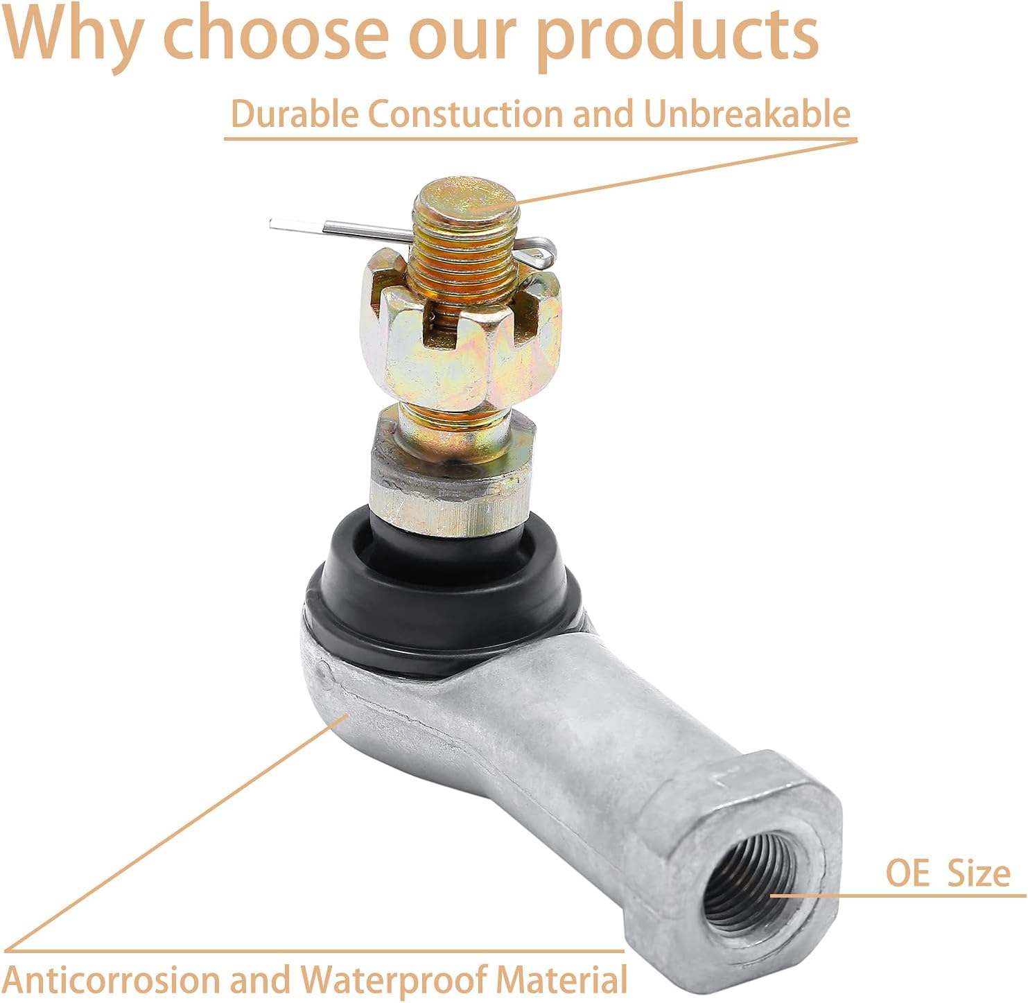 Honda Rancher tie rod end ball joint kit — view 5