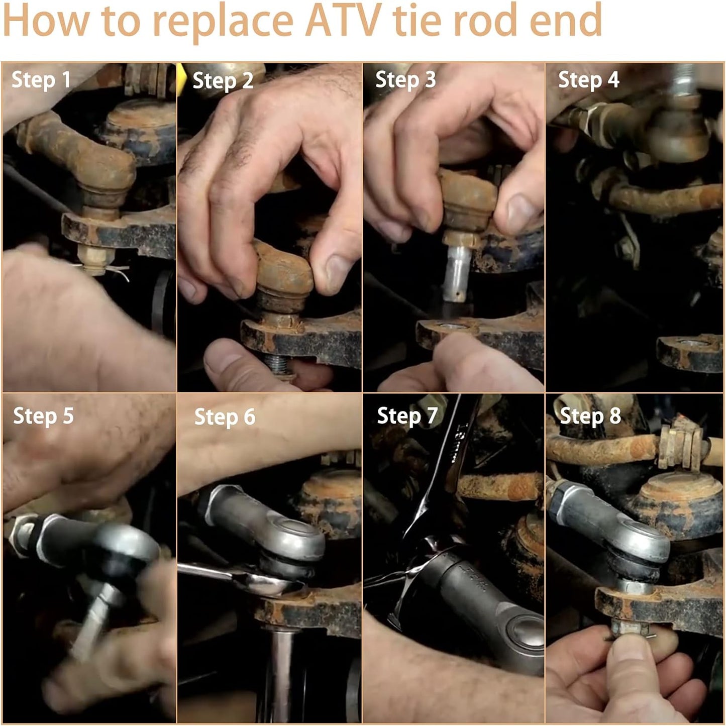 Honda Rancher tie rod end ball joint kit — view 7