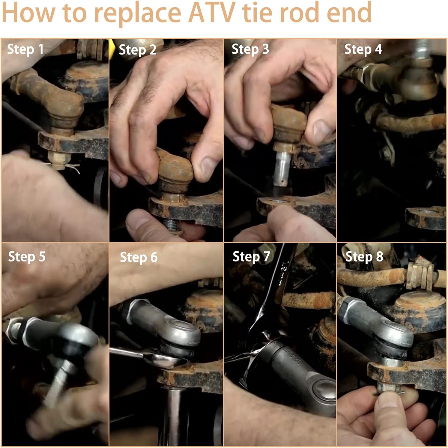 Honda Rancher tie rod end ball joint kit — view 7