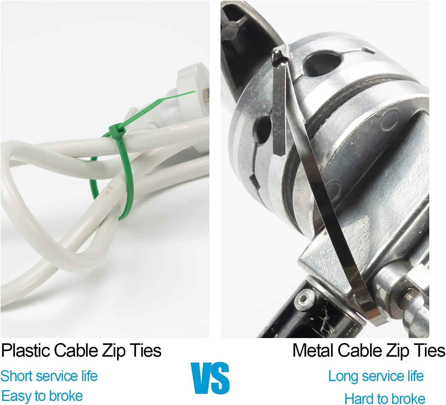 11.8 Inch Metal Zip Ties (200 — view 6