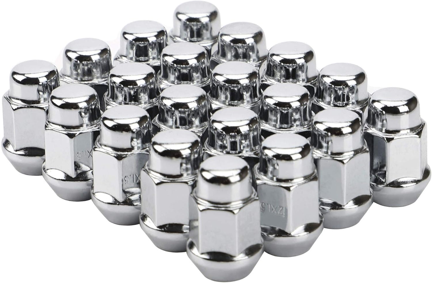 12x1.5 Wheel Lug Nuts, 20PCS Chrome — view 2