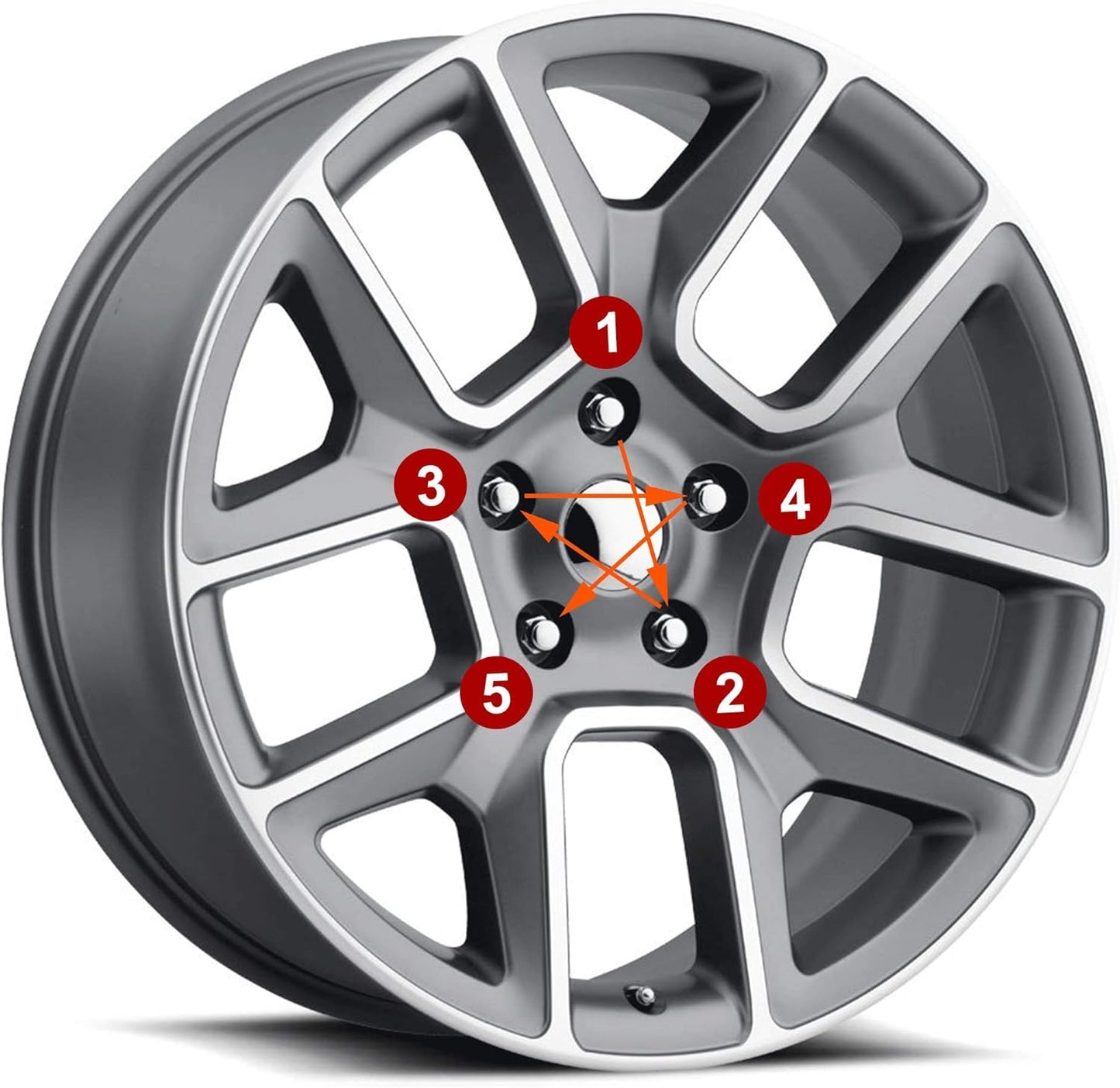 12x1.5 Wheel Lug Nuts, 20PCS Chrome — view 7