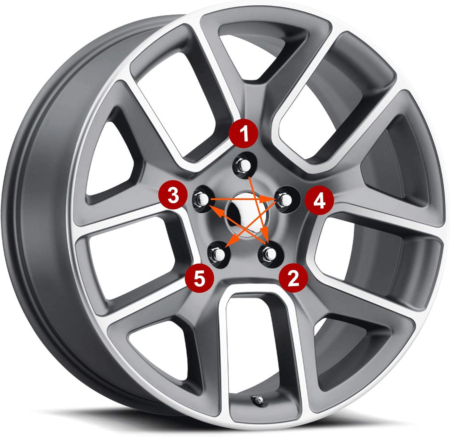 12x1.5 Wheel Lug Nuts, 20PCS Chrome — view 7