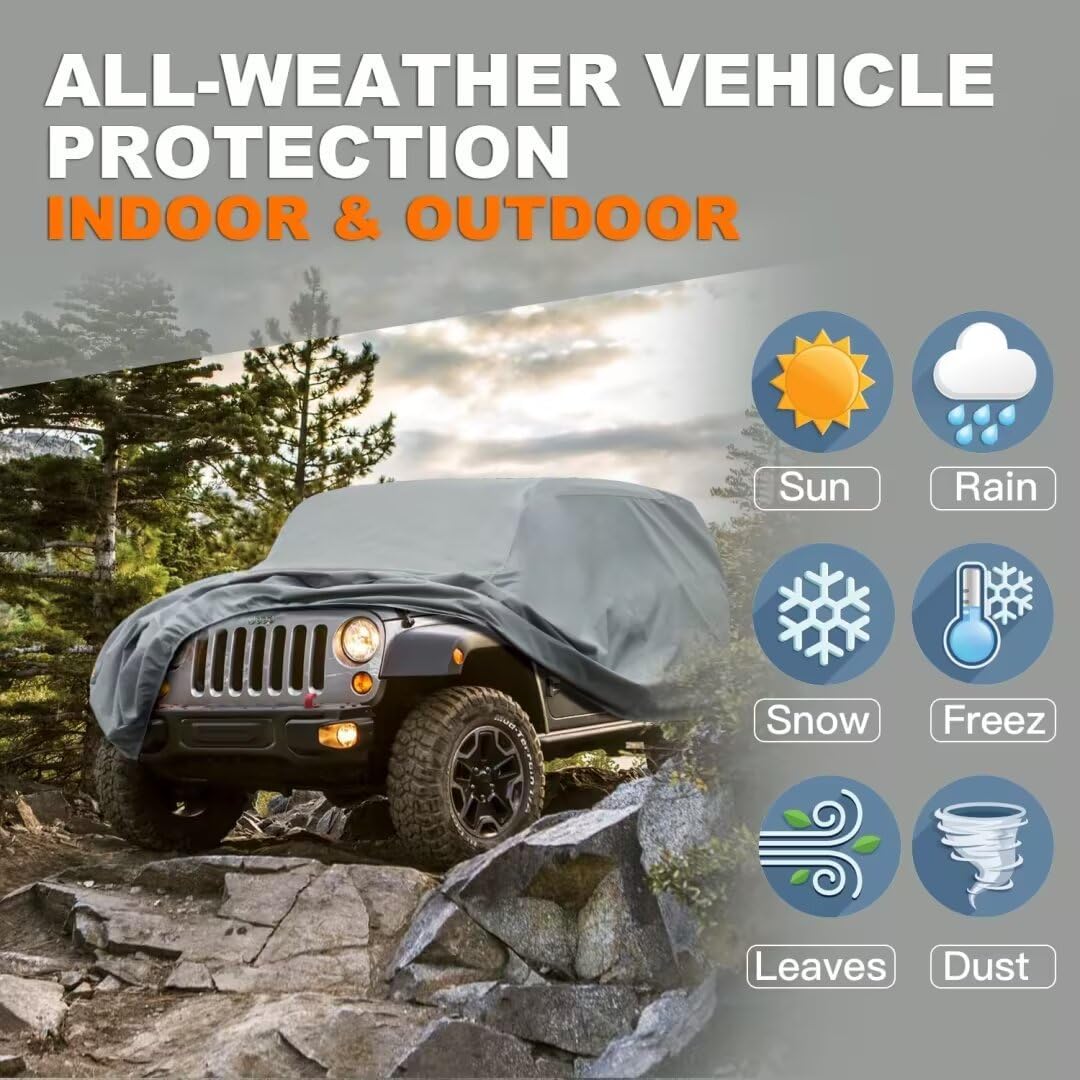 Jeep Wrangler 2 door waterproof car cover — view 5