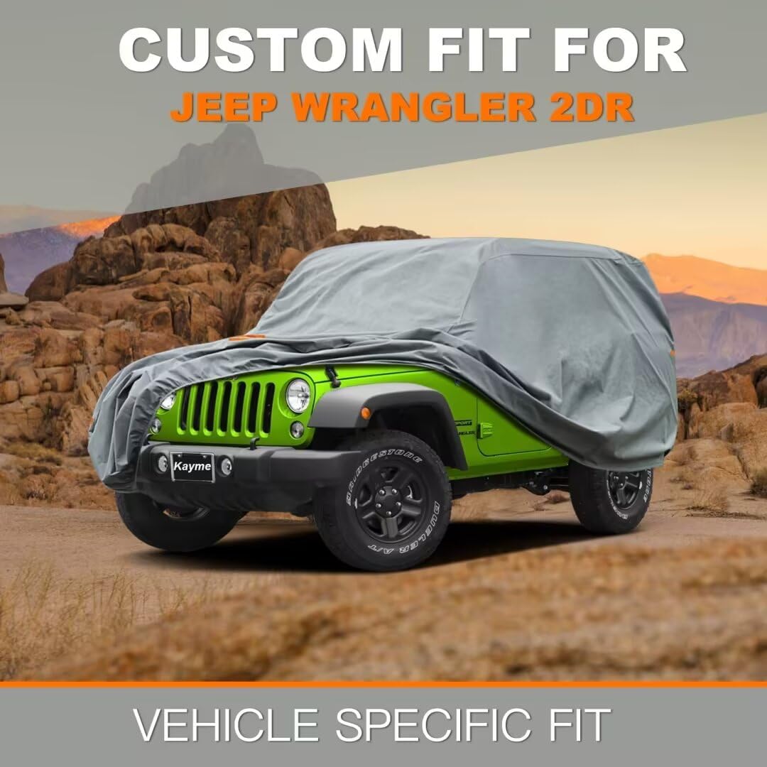 Jeep Wrangler 2 door waterproof car cover — view 6