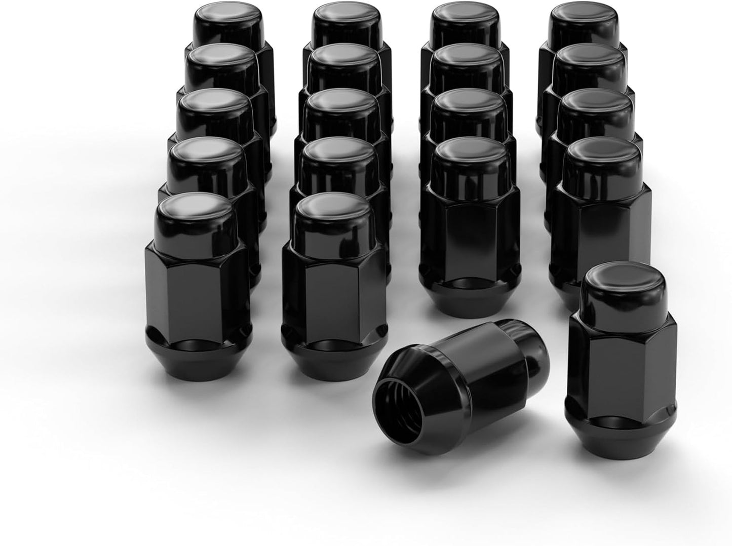 12x1.5 Wheel Lug Nuts, 20PCS Black — view 2