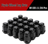 12x1.5 Wheel Lug Nuts, 20PCS Black — view 5